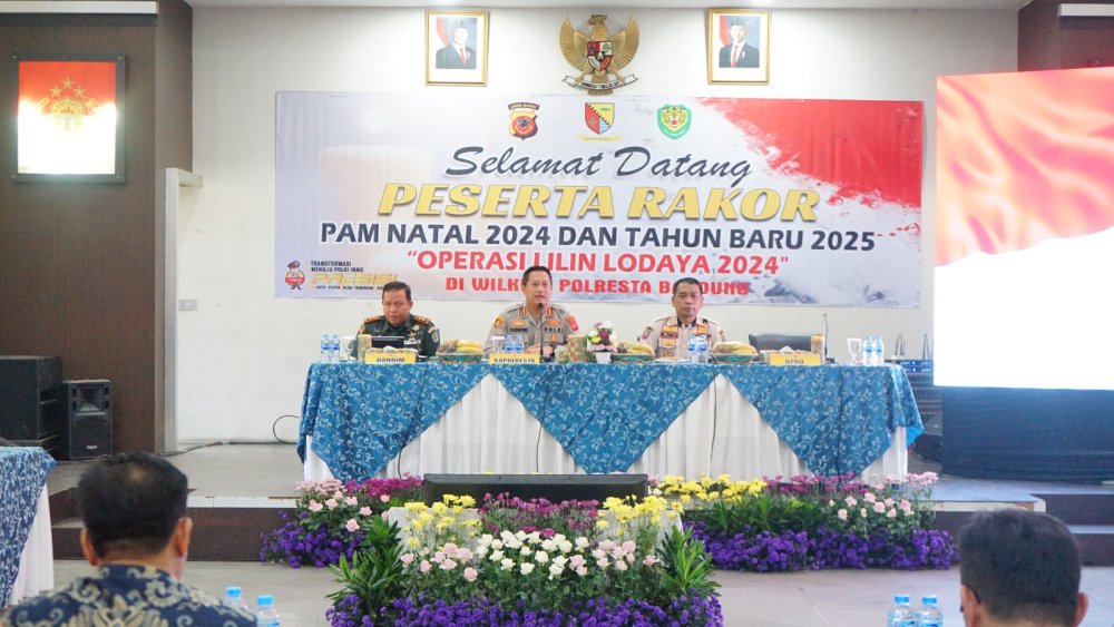 Polresta Bandung Gelar Rakor Pengamanan Natal 2024 dan Tahun Baru 2025