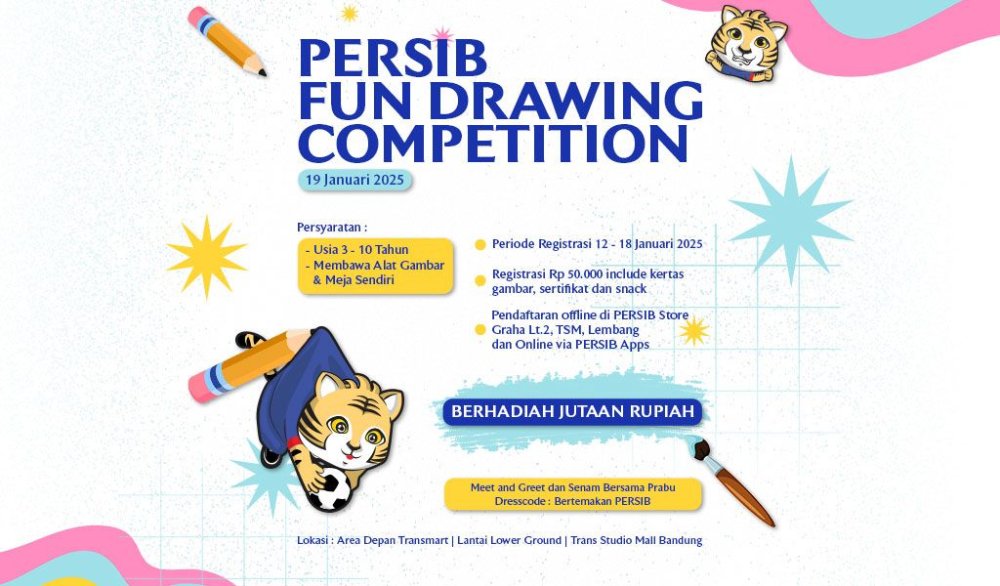 Persib Store Akan Gelar Fun Drawing Competition di Trans Studio Mall Bandung