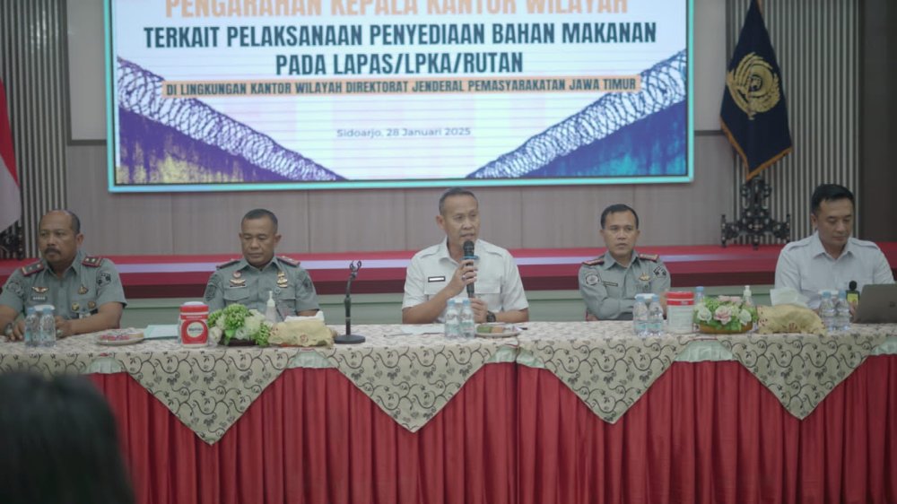 Kanwil Ditjenpas Jatim Gelar Pengarahan Penyediaan Bahan Makanan untuk WBP