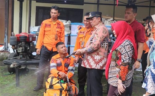 Pj Bupati Yudia Cek Kesiapan Personel dan Peralatan BPBD