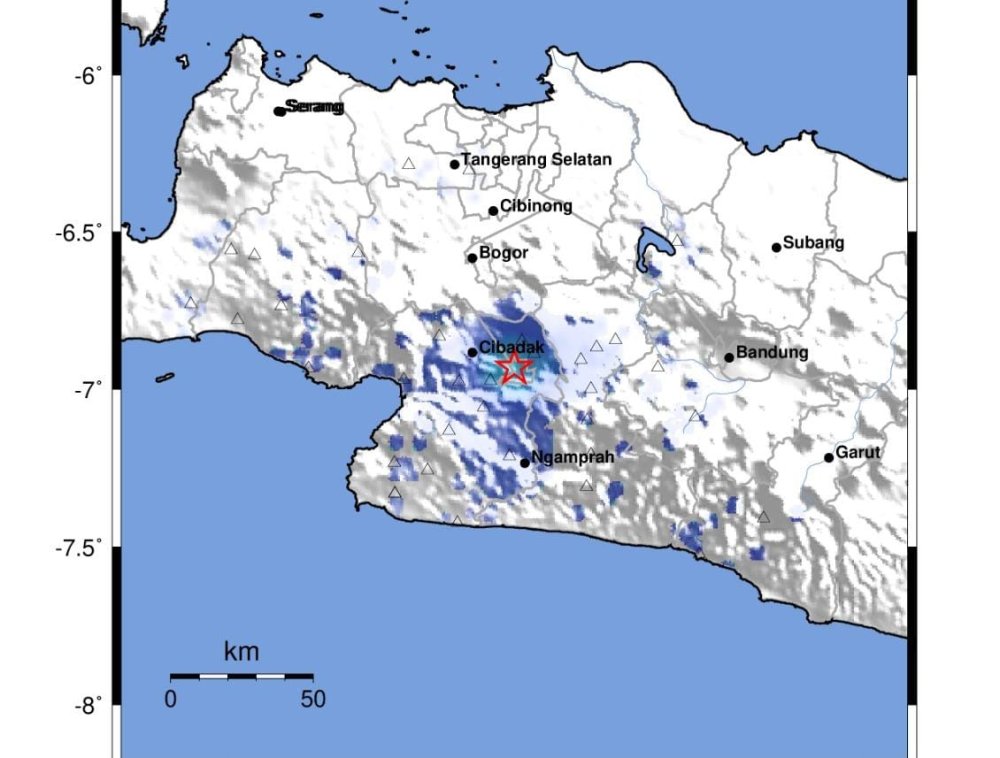 Berpusat di Darat, Gempa 2,9 Magnitudo Guncang Sukabumi