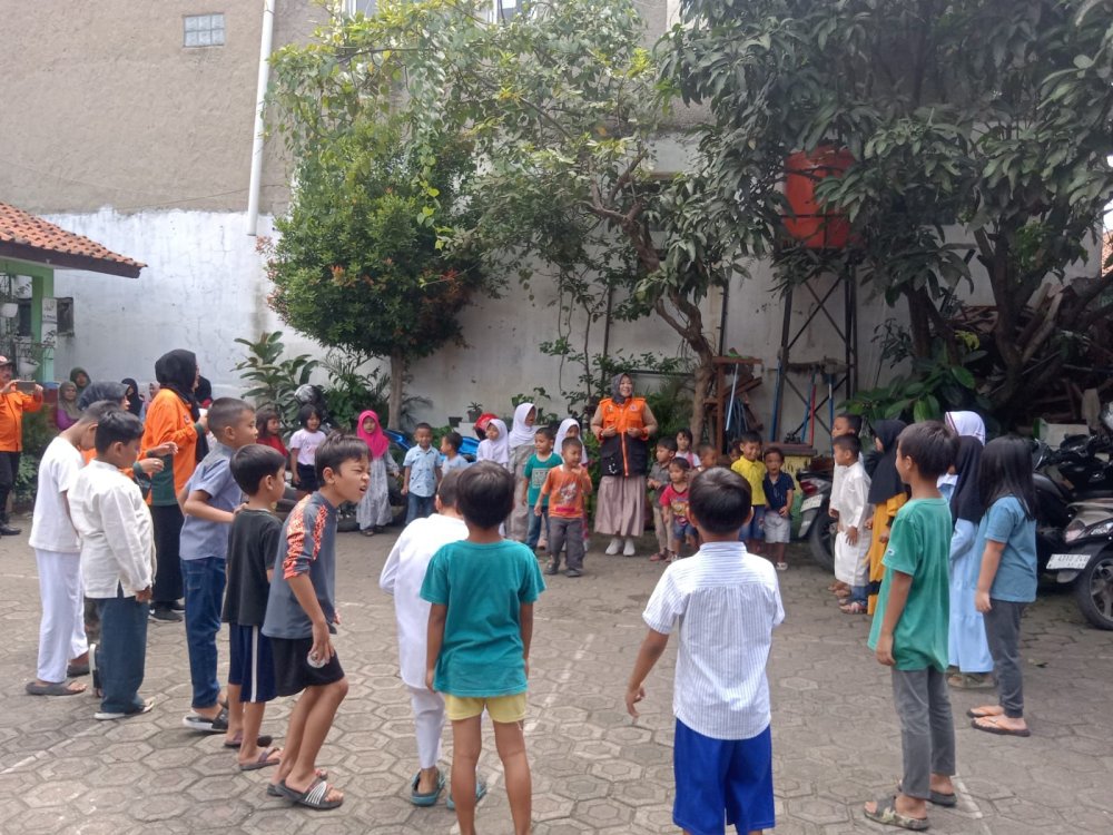 Pasca-Banjir, BPBD Kabupaten Bandung  Laksanakan Trauma Healing di SDN Bojongsoang 1