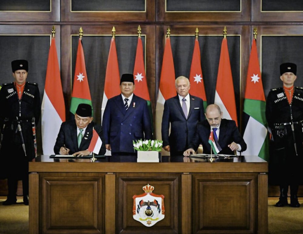 Presiden Prabowo dan Raja Abdullah II Saksikan Penandatanganan Empat MoU Strategis Indonesia–Yordania