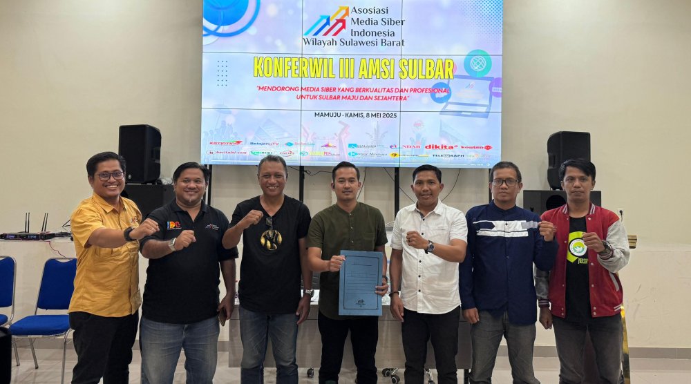 Rahmat & Fhatur Anjasmara Terpilih Pimpin AMSI Sulbar Periode 2025-2029