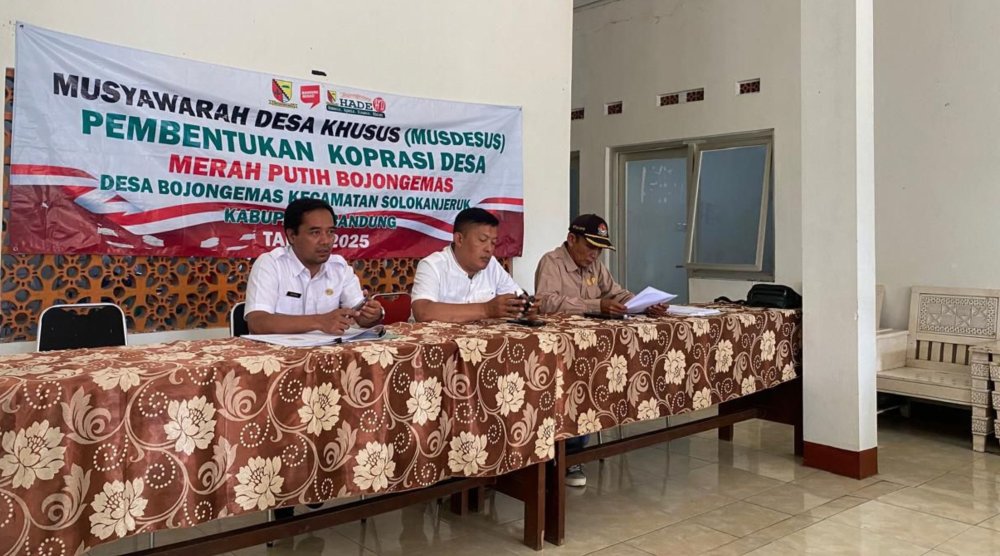 Camat Solokanjeruk Apresiasi Pelaksanaan Musdesus Pembentukan Koperasi Desa Merah Putih di Tujuh Desa