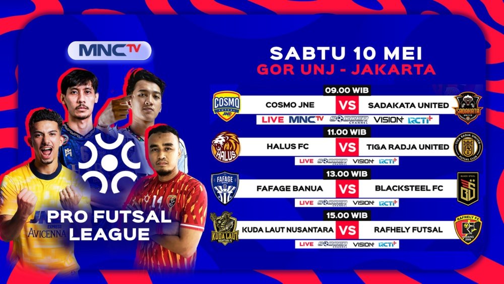 Pro Futsal League 2025 : Duel Sengit Cosmo JNE Jakarta Hadapi Sadakata United Aceh Tayang di MNCTV