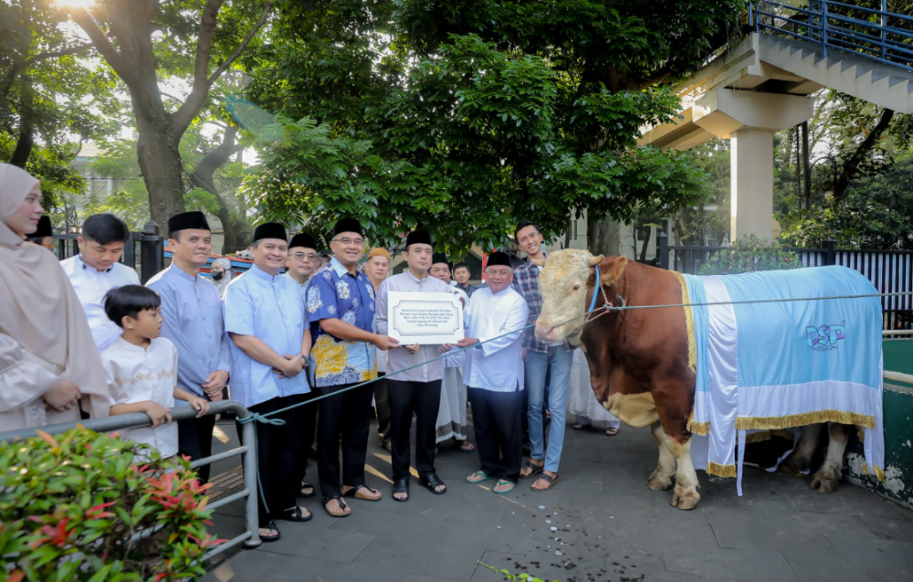 Farhan Pastikan Kurban di Bandung Tertib dan Merata, Sapi Bantuan Presiden Disalurkan