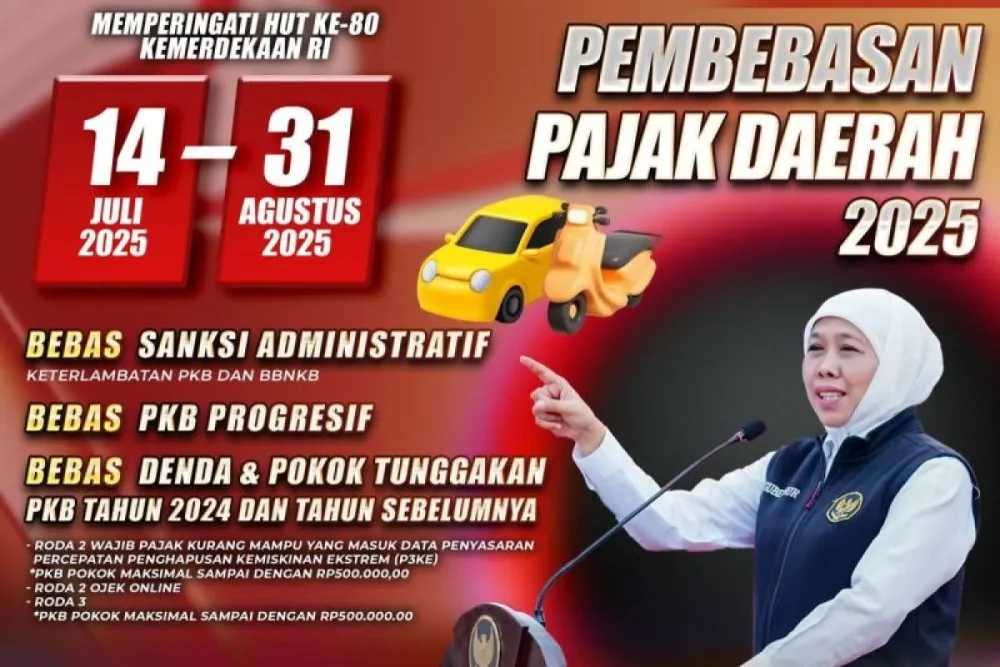 Pemprov Jatim Gelar Pemutihan Pajak Kendaraan Mulai Hari Ini