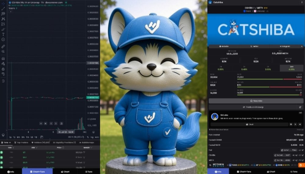 Catshiba Tembus Volume $62 Ribu di Uniswap Base, Transaksi Meningkat Tajam