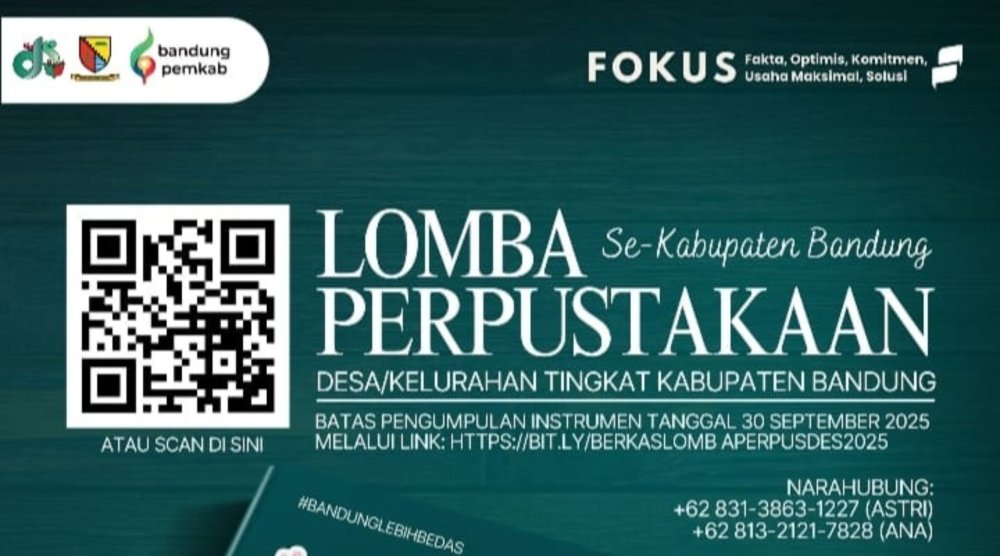 Dispusip Kabupaten Bandung Gelar Lomba Perpustakaan Desa dan Kelurahan 2025