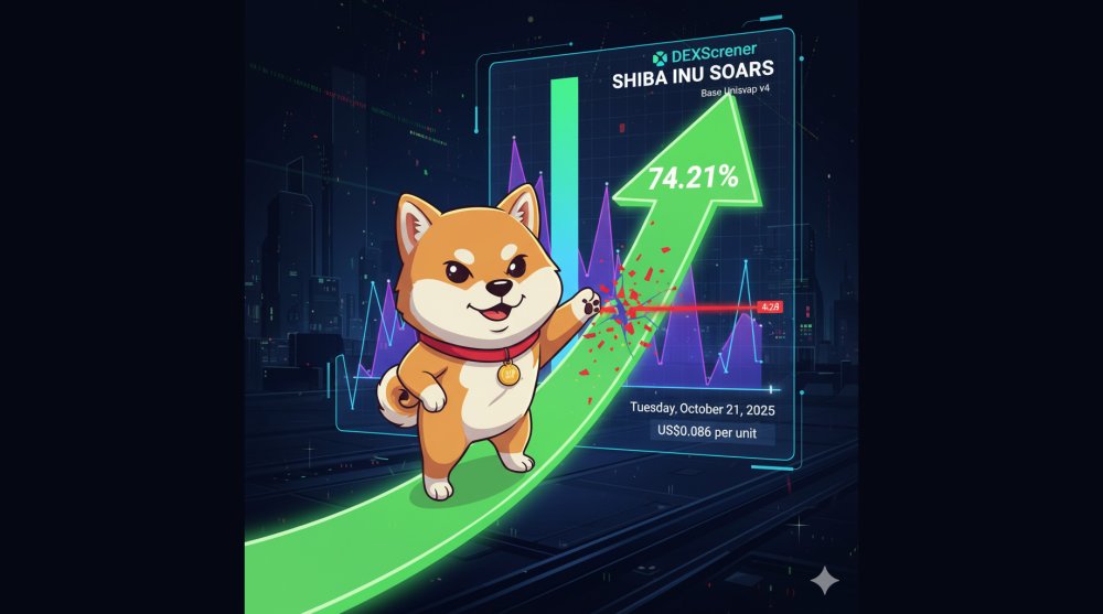 SHIB/ETH di jaringan Base Uniswap v4 sempat menguat hingga 74,21%
