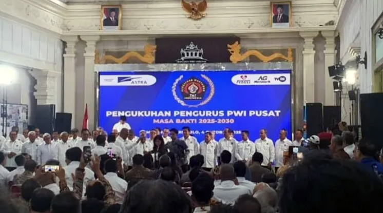 Pengukuhan Pengurus Pusat PWI 2025-2030 di Kota Bersejarah Surakarta