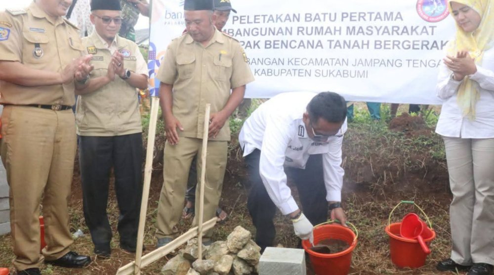 Sinergi Lintas Sektor, Pembangunan Huntap Korban Pergerakan Tanah di Jampangtengah Dimulai