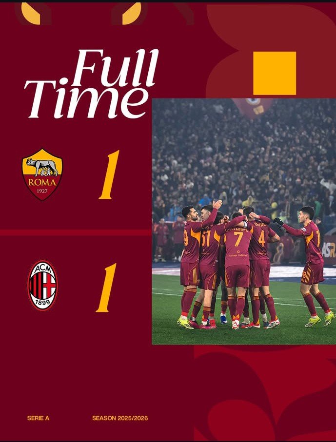 Keunggulan yang Sirna di Olimpico, Milan Gagal Kunci Kemenangan atas Roma