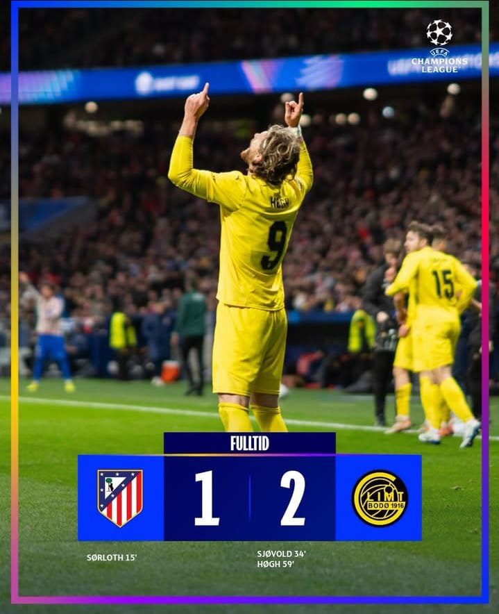 Malam Pahit di Metropolitano, Atletico Tersungkur Saat Bodo/Glimt Ukir Sejarah