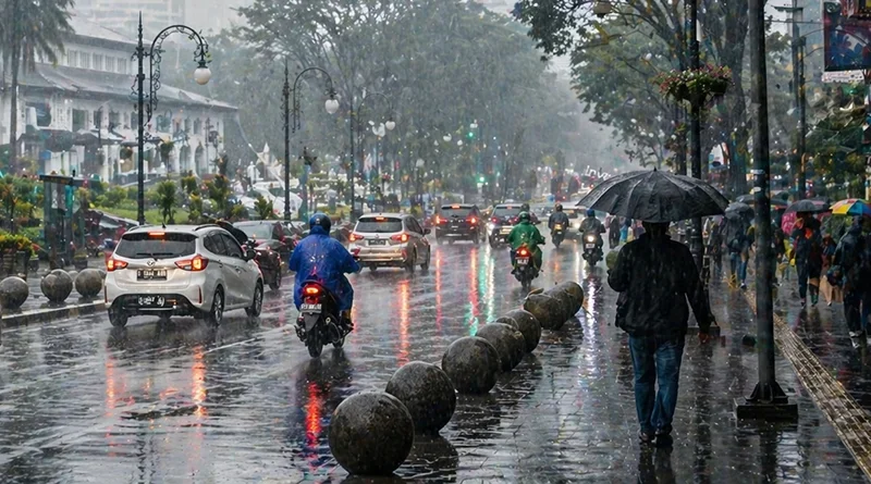 Cuaca Hari ini, Bandung Diguyur Hujan Petir Mengintai