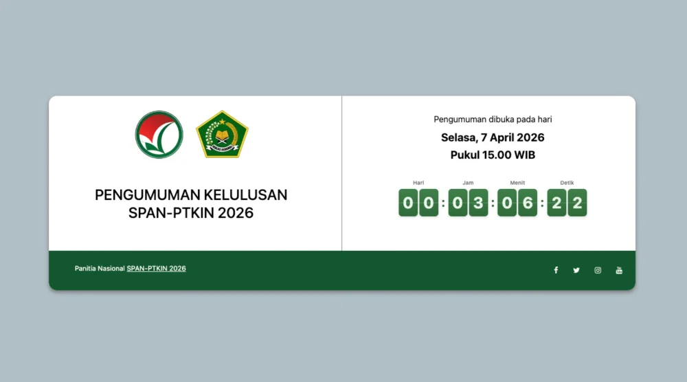Pengumuman Hasil SPAN-PTKIN 2026 Diumumkan Sore Ini