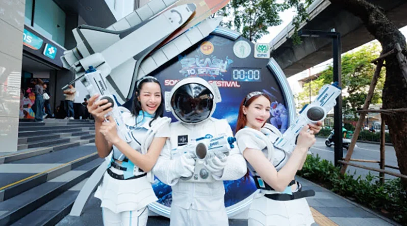 Landmark Songkran yang Baru di Silom pada 2026.
