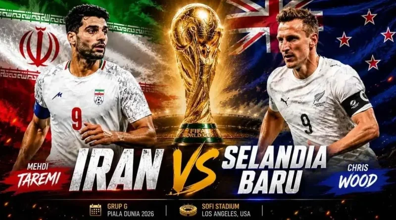 Iran vs Selandia Baru Imbang 1-1 di Babak Pertama