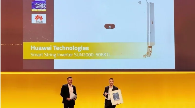 Huawei Raih Penghargaan Smarter E AWARD 2026 untuk Inverter Smart String 506 kW