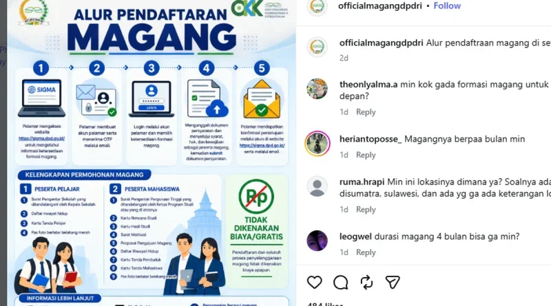 Lowongan Magang DPD RI 2026 Dibuka, Ini Syarat dan Caranya