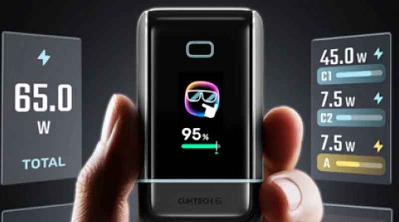 CUKTECH 6 Ultra Charger Meluncur di Indonesia, Charger 100W GaN dengan Layar AI