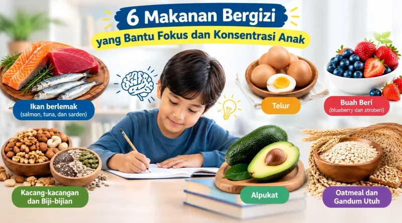 6 Makanan Bergizi yang Bantu Fokus dan Konsentrasi Anak