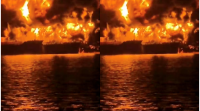 Tanker AS Terbakar Usai Diserang Kapal Tanpa Awak