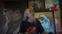 Pelukis Kibar Lunas Utang Rp 400 Juta Lewat Lukisan