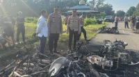 Sengketa Lahan di Sergai Sumut Berujung Pembakaran Truk dan Puluhan Sepeda Motor