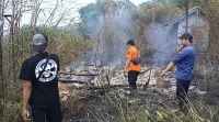 Lahan di Lereng Gunung Walat Sukabumi Terbakar