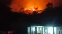 Api Melalap Lahan di Pabuaran Sukabumi