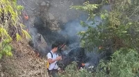 Tim Gabungan Padamkan Kebakaran di Gunung Cikuray dan Guntur