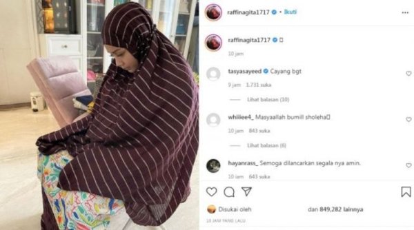 SELEB: Salat Sambil Duduk, Nagita Slavina Banjir Doa Netizen