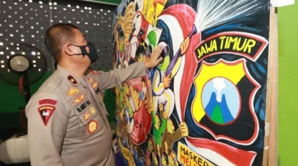 Bhayangkara Mural Festival 2021 Polda Jatim Perebutkan Piala Kapolri