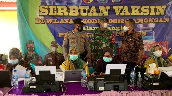 Sasar Para Lansia, Kodim Gelar Vaksinasi di Dua Kecamatan di Lamongan
