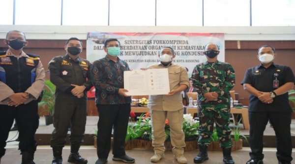 Ormas Tanda Tangani Kesepakatan Jaga Kota Bandung Tetap Kondusif