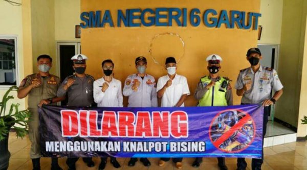 Tim Satgas Garut Bebas Knalpot Bising Kembali Lakukan Sosialisasi dan Edukasi kepada Pelajar