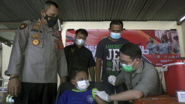 Polres Boyolali Gelar Vaksinasi Covid-19 Untuk Anak Usia 6-11 Tahun