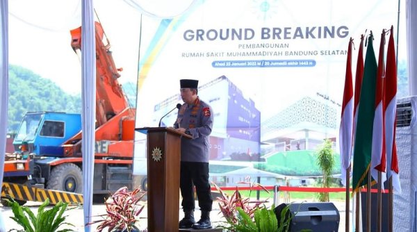 Kapolri Lakukan Groundbreaking RS Muhammadiyah di Ciparay, Kabupaten Bandung