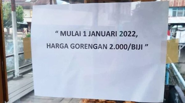 Viral di Media Sosial, Tukang Gorengan Turut Menaikkan Harga Jual di Tahun 2022