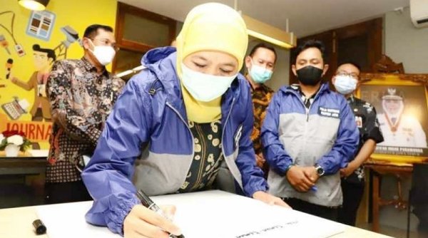 Peringati HPN, Wartawan Pokja Pemprov Jatim Gelar Diskusi Tiga Tahun Kepemimpinan Khofifah -Emil
