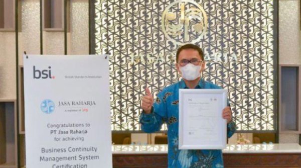 Jasa Raharja Terima Sertifikat ISO 22301: 2019 Tentang Implementasi Business Continuity Management System (BCMS)