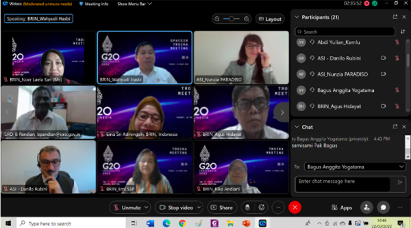BRIN Matangkan Persiapan The 3rd Space Economy Leaders Meeting