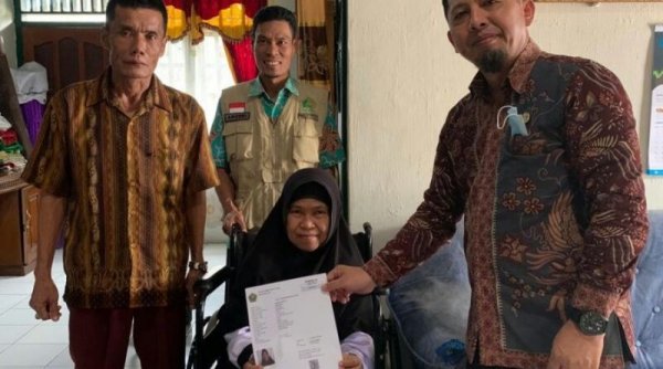Kemenag Muba Jemput Bola Layani Pendaftar Haji Disabilitas