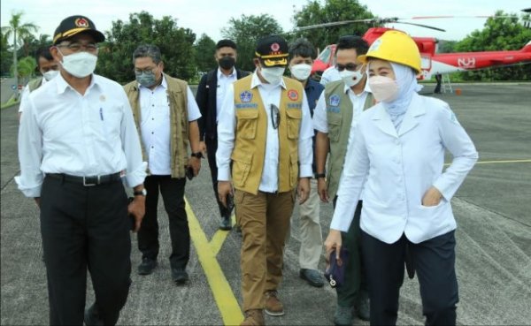 Menteri Koordinator PMK bersama Kepala BMKG dan Kepala BNPB Tinjau Posko Mudik di Penyeberangan Bakauheni
