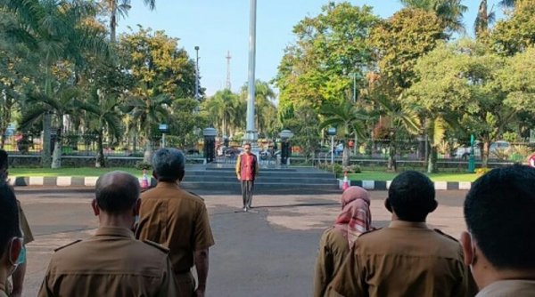 Bupati Ciamis Pimpin Apel Perdana Pascalibur Idulfitri 1443 Hijriah