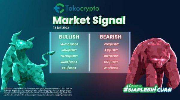 Tokocrypto Market Signal 13 Juli 2022: Data Inflasi AS Tekan Laju Kripto