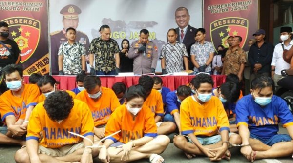 15 Tersangka Sindikat Curanmor Antar Kota Diringkus Polda Jatim