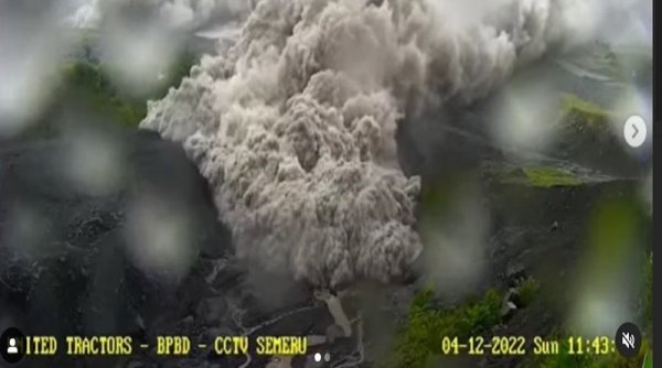 Gunung Semeru di Jatim Erupsi, Awan Panas dan Wedus Gembel Mulai Muncul